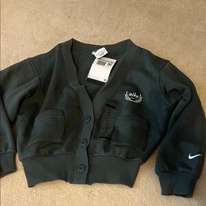 Girl’s Nike Forest Green Button-Up Cardigan